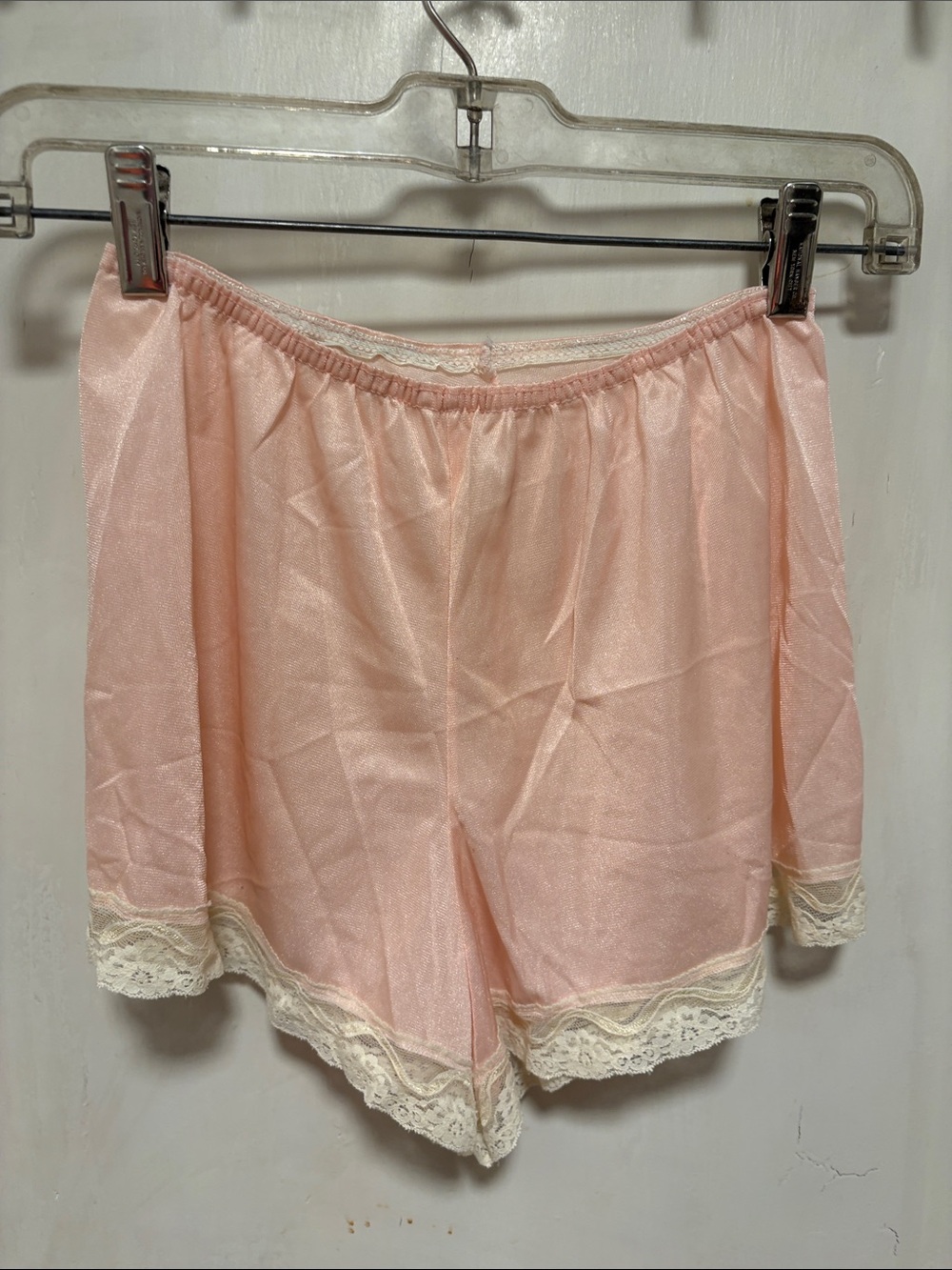 Vintage Pink Lace-Trim Sleep Bloomer Shorts Medium